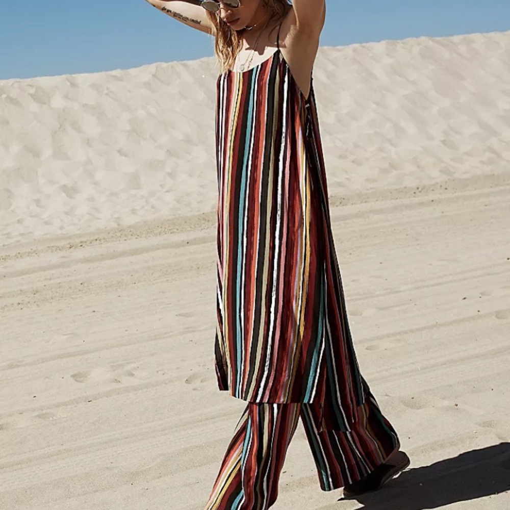 Free People Ruby Multicolor Striped Tunic Size Small (Pants Not Included)